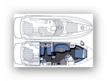 Yachtcharter Sunseeker Portofino 46 Grundriss