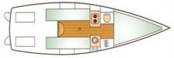 Yachtcharter Etap 24 i (1Cab/1WC) Grundriss