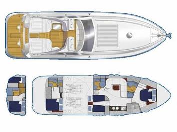 Yachtcharter Pershing 54 (3Cab/3WC) Grundriss
