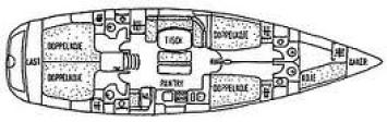 Yachtcharter Beneteau 50 (4+1Cab/4WC) Grundriss