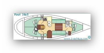 Yachtcharter First 38s5 (3Cab/1WC) Grundriss