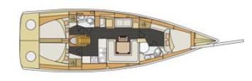 Yachtcharter Elan 450 Grundriss 3 Cab 2 WC