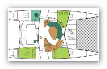 Yachtcharter Tobago 35 (3Cab/1WC) Grundriss2