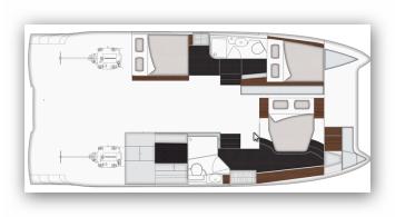 Yachtcharter Summerland 40 (3Cab/2WC)   Grundriss