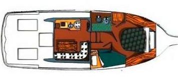 Yachtcharter Rodman 900 Grundriss