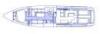 Yachtcharter Sunseeker 45 Apache (2Cab/1WC) Grundriss