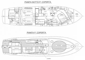 Yachtcharter Gianetti 55 sports 3cab layout