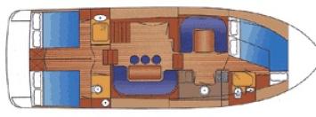 Yachtcharter Advantage 42 3Cab 2WC Grundriss