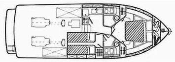 Yachtcharter Ferretti 36 (2Cab/2WC) Grundriss