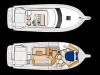 Yachtcharter Riviera 33 Open Fly Grundriss