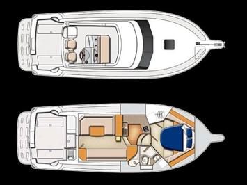Yachtcharter Riviera 33 Open Fly Grundriss