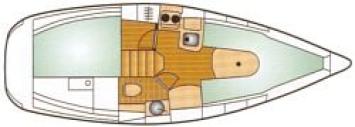 Yachtcharter Etap 26 i (1Cab/1WC) Grundriss
