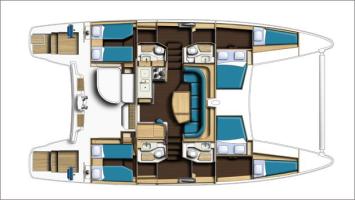 Yachtcharter Catana 47 (4+2Cab/4WC) Grundriss