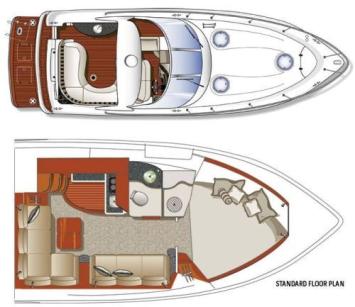 Yachtcharter Four Winns 378 Vista Grundriss