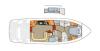 Yachtcharter Sealine F42 5 (3Cab/2WC) Grundriss