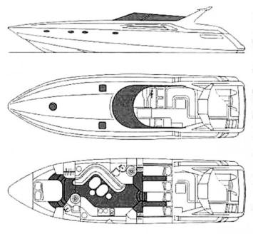 Yachtcharter Sunseeker_50_Camargue_(3_cab)_Grundriss