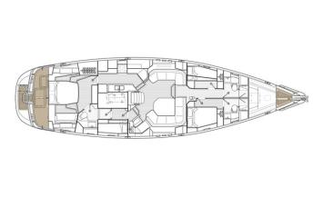 Yachtcharter Oyster 625 (4Cab/3WC) Grundriss