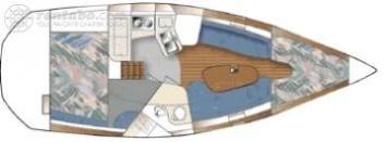 Yachtcharter Catalina 28 (2Cab) Grundriss