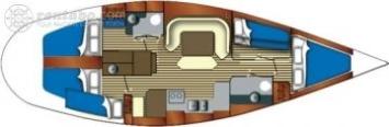 Yachtcharter Sun Magic 44 (4Cab) Grundriss