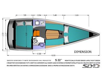 Yachtcharter Viko S 22 Grundriss