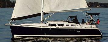 Yachtcharter Hunter 41 DS (3Cab/2WC) Seitenansicht