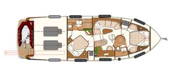 Yachtcharter Magellano 50 lower deck 2 cabin layout