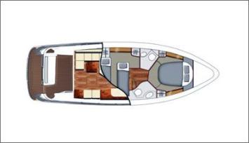 Yachtcharter Sealine SC 39 (2Cab/2WC) Grundriss