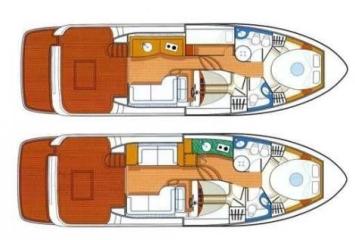 Yachtcharter Intermare 43 Fly Grundriss