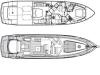 Yachtcharter Sunseeker Predator 64 Grundriss