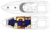 Yachtcharter Sunseeker 47 Camargue Grundriss