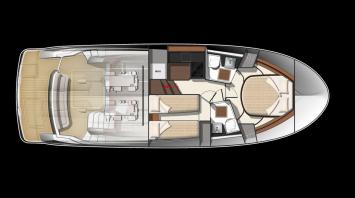 Yachtcharter Prestige 400 Fly Grundriss