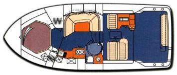 Yachtcharter Sea Ray 370 Express Cruiser Grundriss
