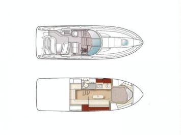 Yachtcharter Sea Ray 355 Sundancer Grundriss