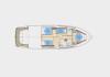 Yachtcharter Jetten 50 MPC Grundriss Unterdeck