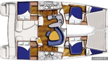 Yachtcharter Leopard 42 (4+2Cab/4WC) grundriss