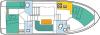 Yachtcharter Renal 36 3Cab Grundriss