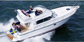 Yachtcharter Nimbus 380 Carisma  2cab 1WC Seitenansicht