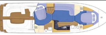 Yachtcharter Sealine S48 (2Cab 2WC) Grundriss