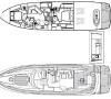 Yachtcharter Sunseeker Predator 62 Grundriss