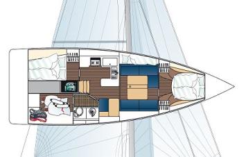 Yachtcharter RM 1260 2cab 1WC Grundriss