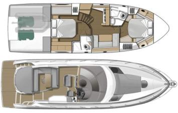 Yachtcharter Gran Turismo 44 (2Cab 2WC) Grundriss