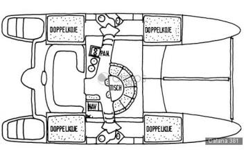 Yachtcharter Catana 381 (4cab 2WC) Grundriss