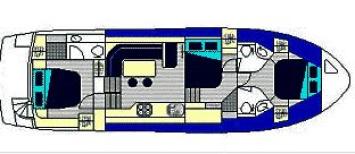 Yachtcharter Horizon 48 3Cab 3WC Grundriss