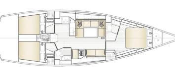Yachtcharter Solaris 44 (3Cab 3WC)Grundriss