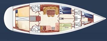 Yachtcharter Ocean Star 52 (3+2Cab 4WC) Grundriss