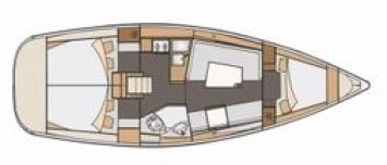 Yachtcharter Elan 35 Impression (3Cab 1WC) Grundriss