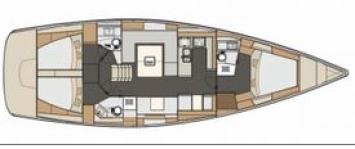 Yachtcharter Elan 50 Impression (3Cab 3WC) Grundriss