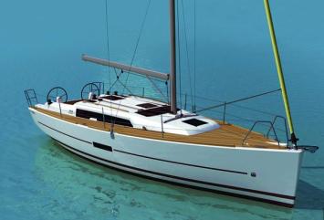 Yachtcharter Dufour 350 Grand Large (2Cab 1WC) Seitenansicht