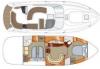 Yachtcharter Sealine S42 (2cab 2WC) Grundriss