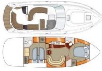 Yachtcharter Sealine S42 (2cab 2WC) Grundriss